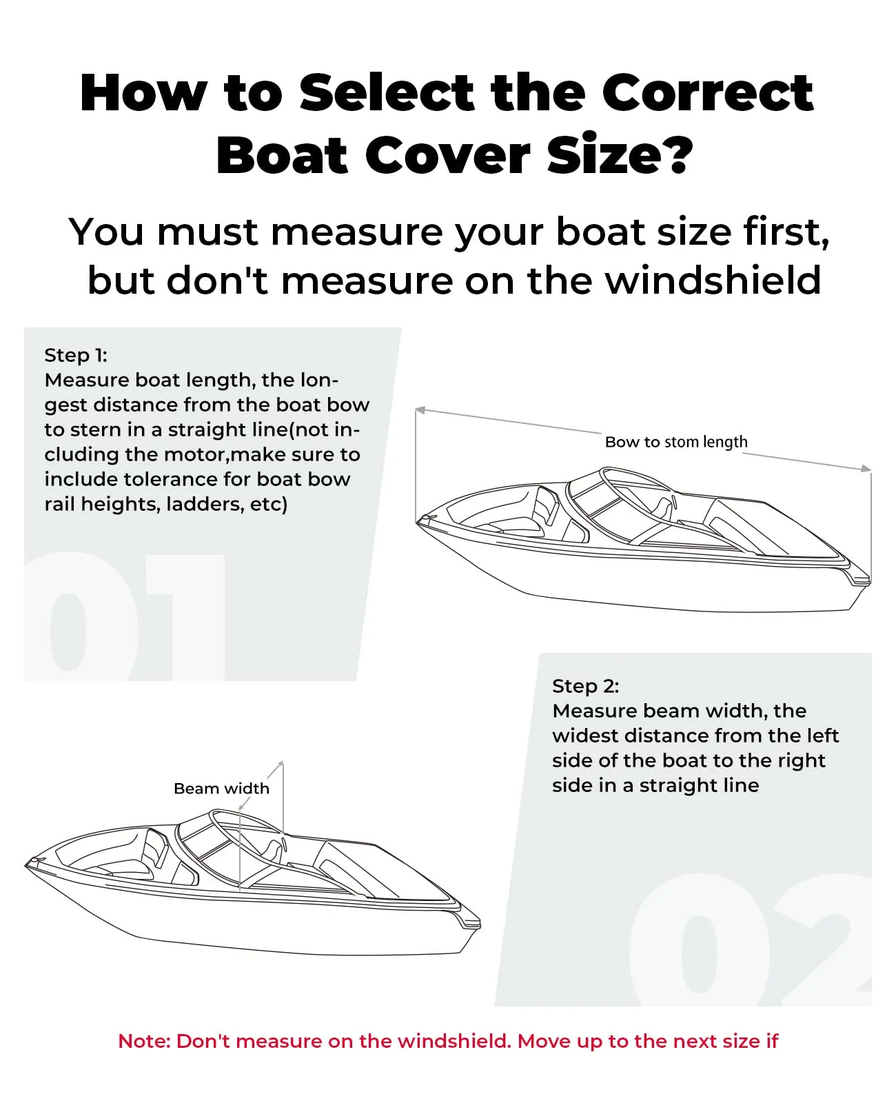 Trailerable Boat Covers 600D, Waterproof Fit V-Hull - Image 5