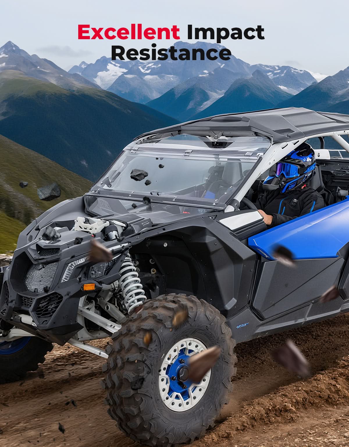 Clear 3-in-1 Front Flip Windshield for Can-Am X3 & X3 Max – Hard-Coated 1/4" Polycarbonate, Scratch Resistant - Image 6