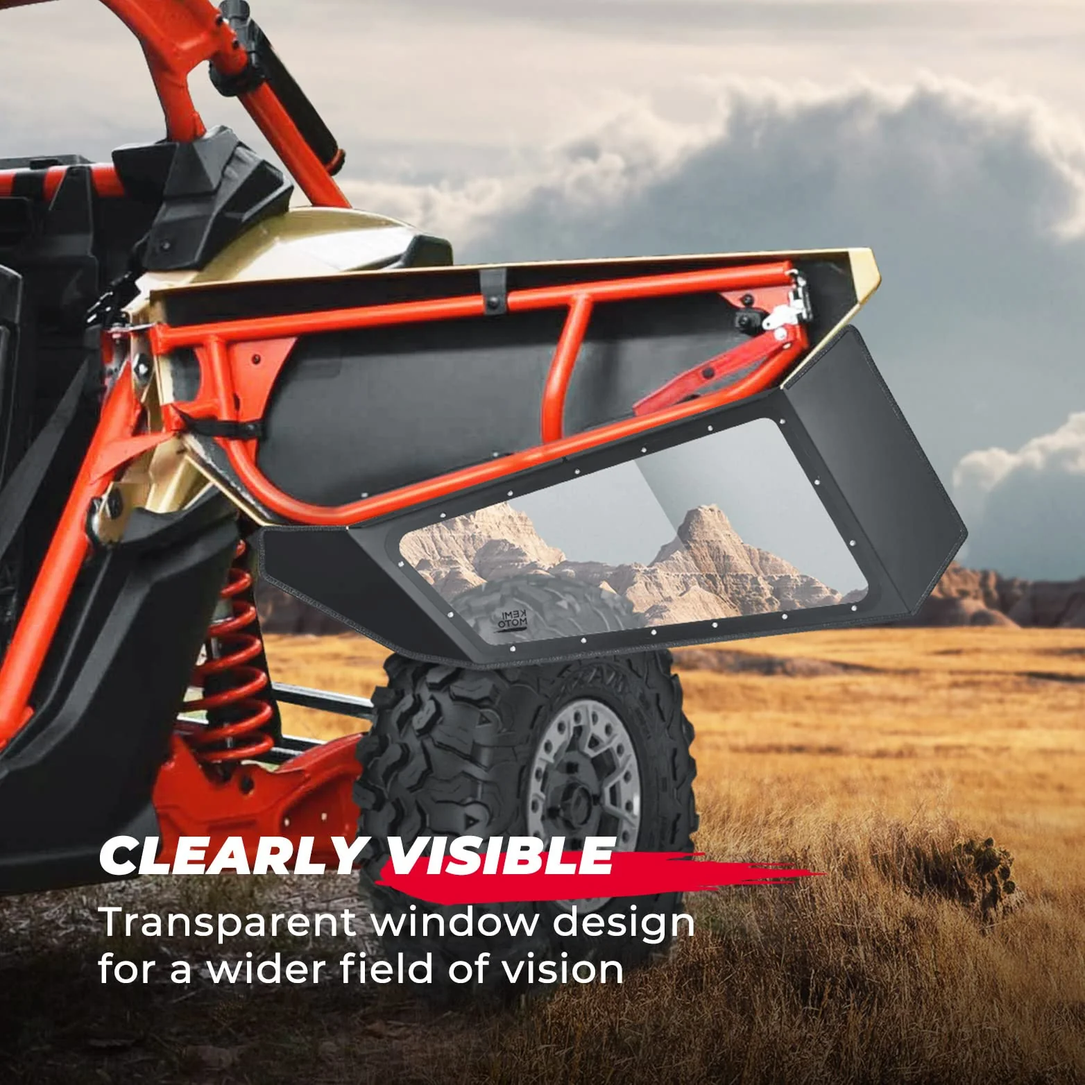 Clear Lower Door Inserts for Can-Am Maverick X3 - Image 2