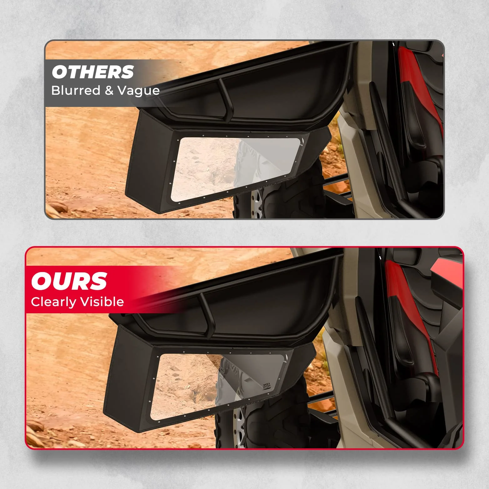 Clear Lower Door Inserts for Can-Am Maverick X3 - Image 7