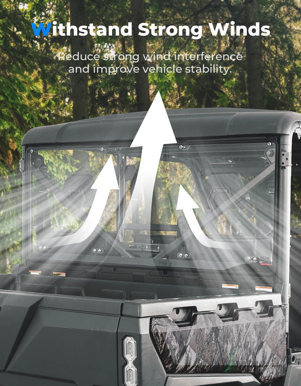 Clear Rear Windshield 2-Sided Hard Coated for CFMOTO UFORCE 1000/1000XL - Image 4