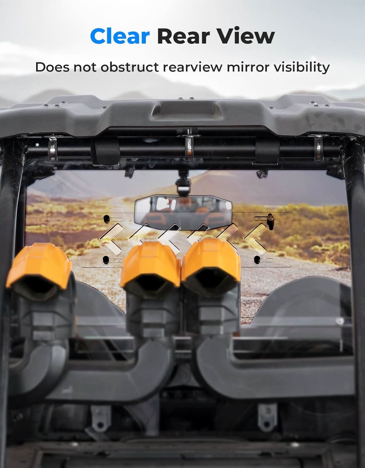 Clear Windshield with Vented Window for Polaris RZR XP 1000 & XP4 1000 (2014–2023) - Image 3