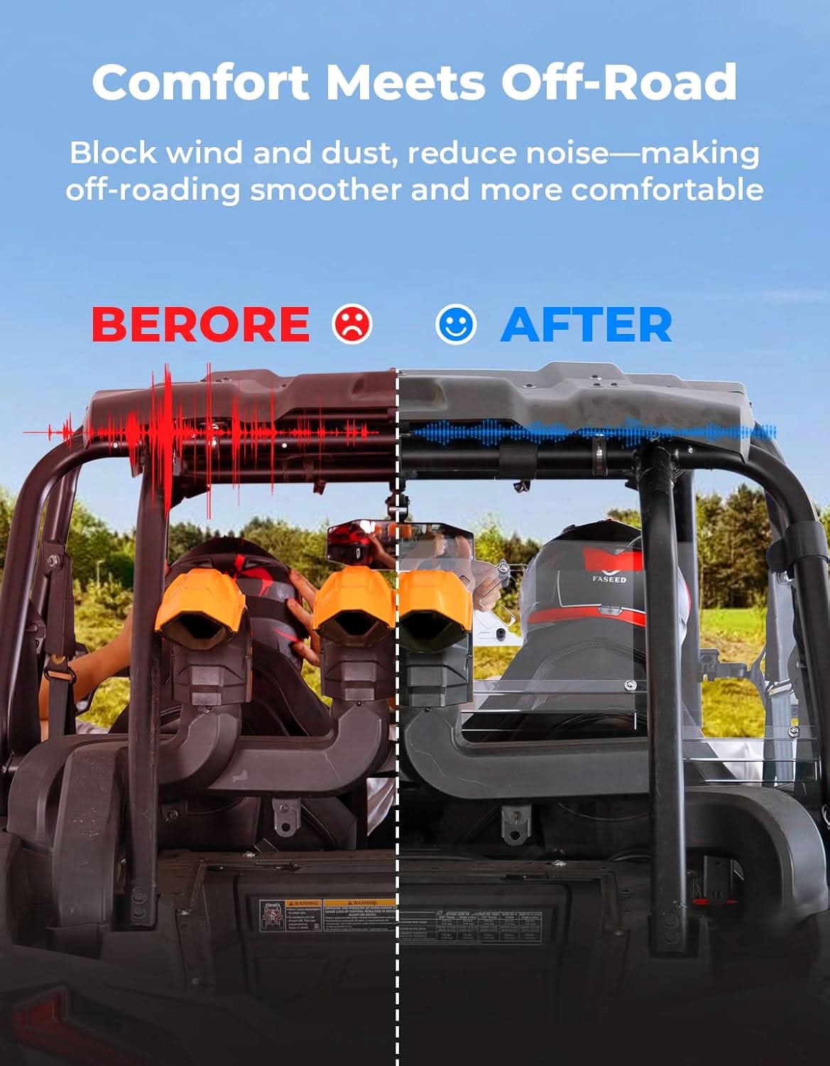 Clear Windshield with Vented Window for Polaris RZR XP 1000 & XP4 1000 (2014–2023) - Image 5