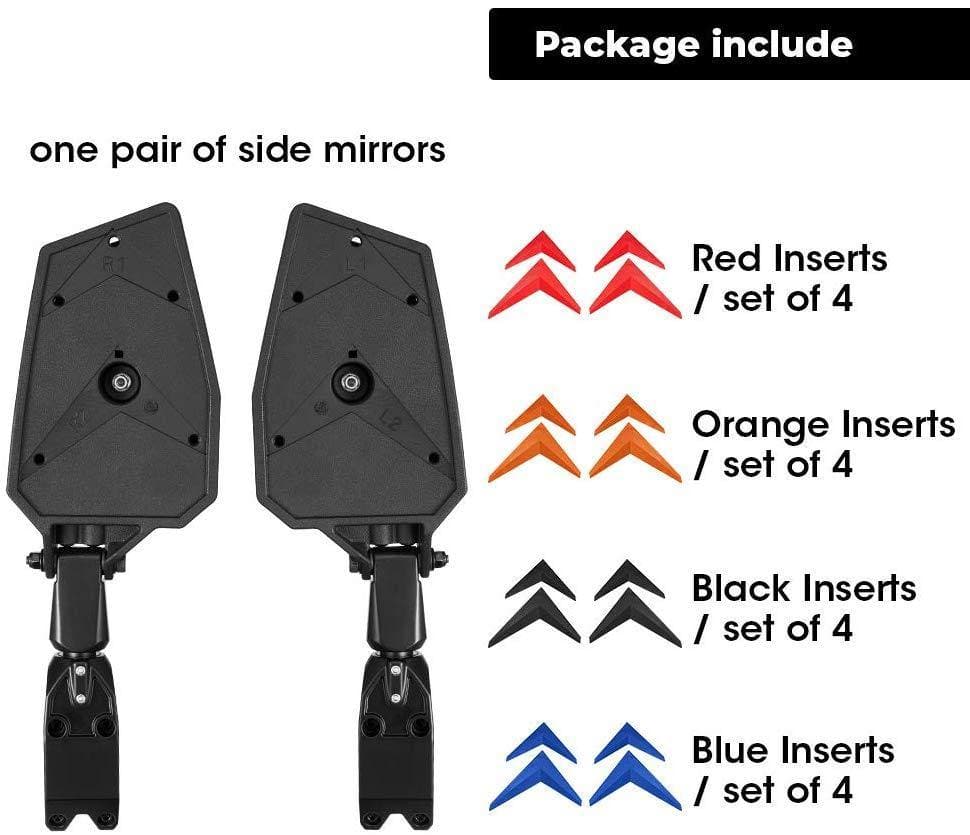 Color Side Rear View Mirror For 1.75" UTV Roll Bar - Image 10