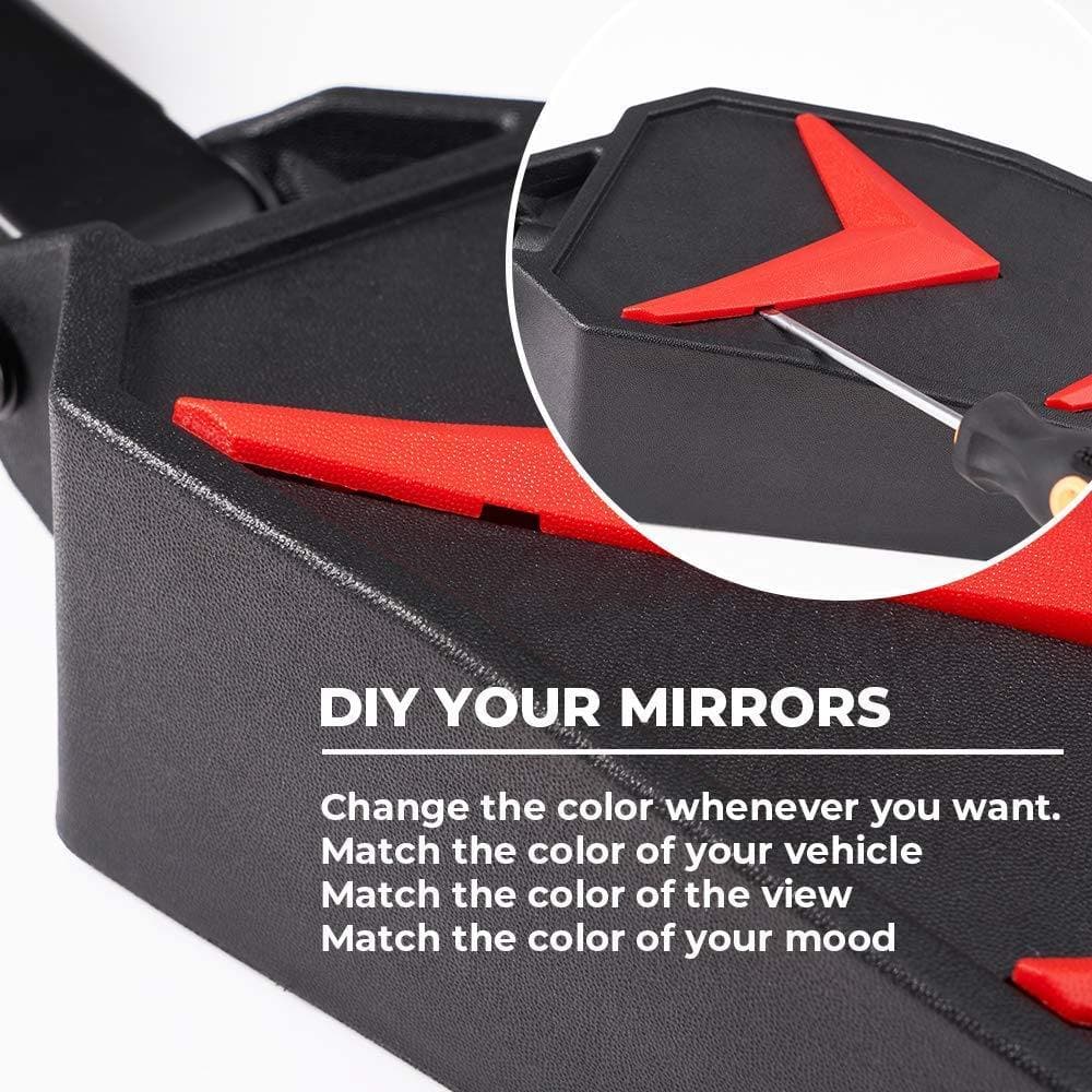 Color Side Rear View Mirror For 1.75" UTV Roll Bar - Image 8