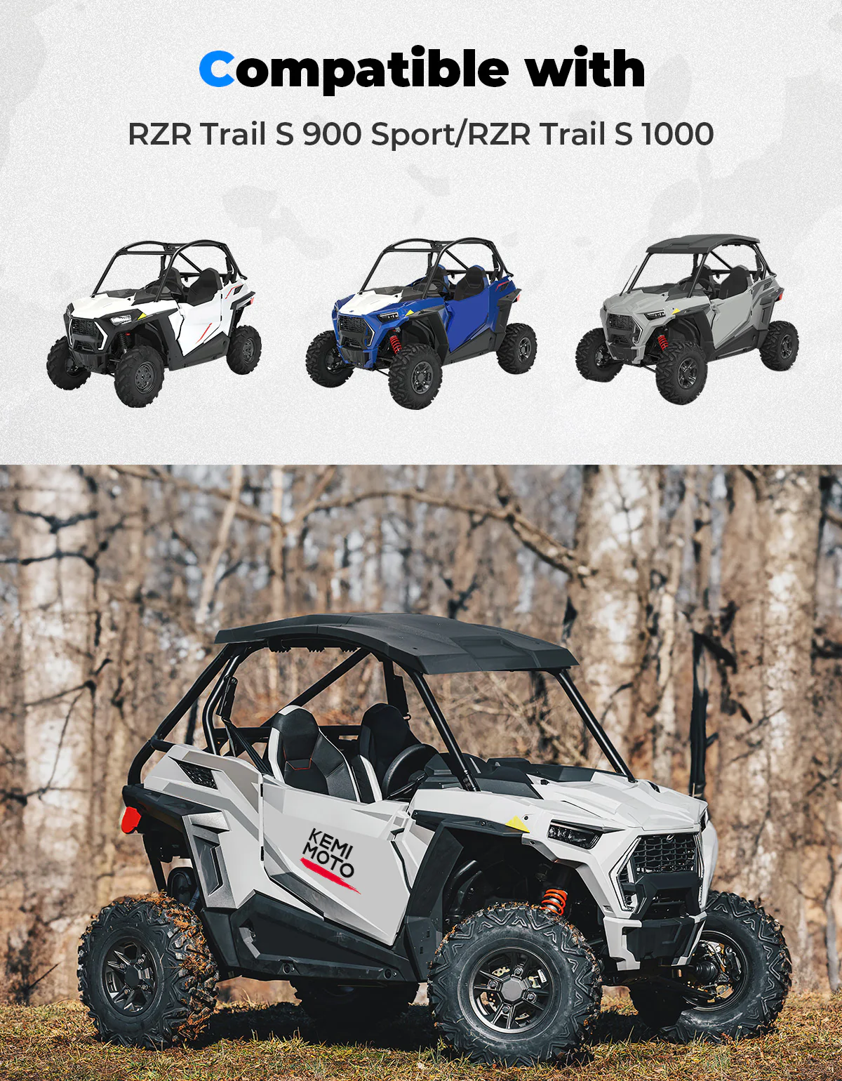 Combination Roof Top for Polaris RZR Trail S 900/ 1000 - Image 6