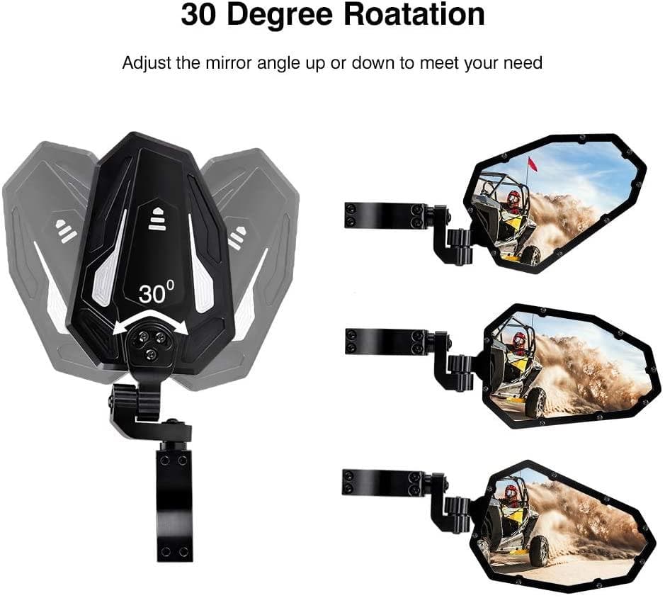 UTV 1.65"-2" Rear View Mirror & 1.75"-2" Adjustable Side Mirror - Image 10