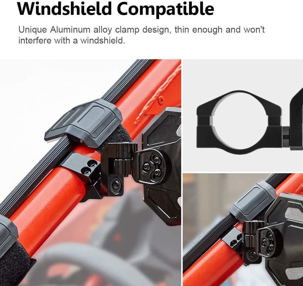 UTV 1.65"-2" Rear View Mirror & 1.75"-2" Adjustable Side Mirror - Image 11