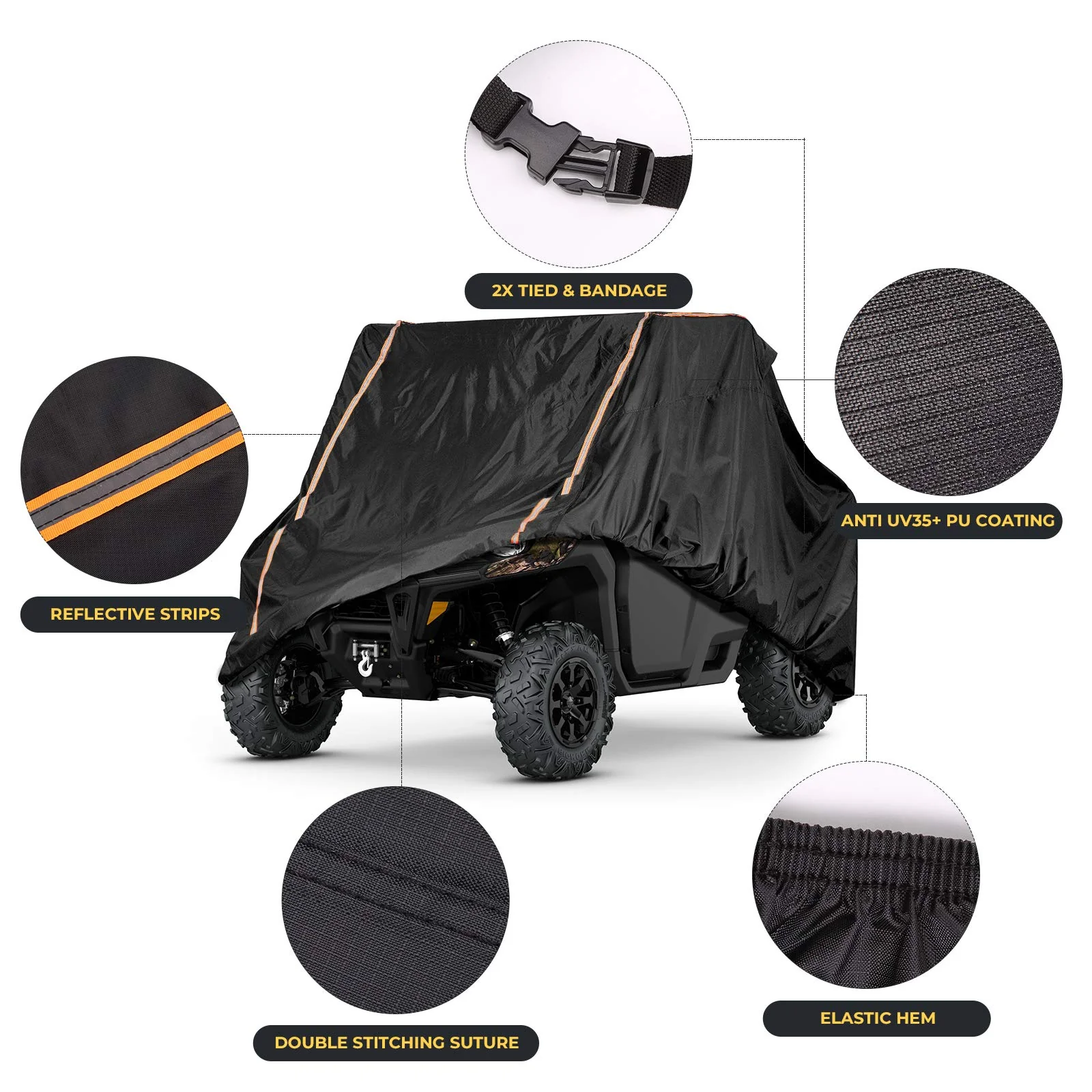 2-Seater UTV Cover for Defender, Ranger, Commander - Image 8