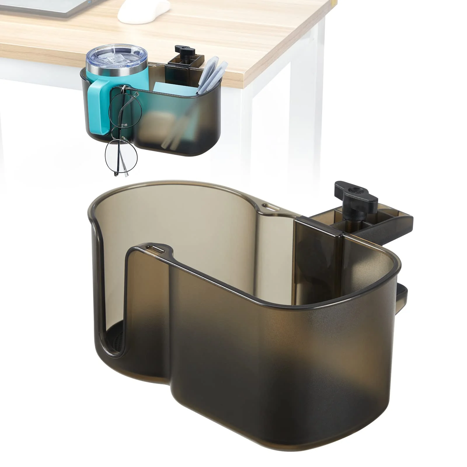 Desk Cup Holder for Office Table, Lawn Chair, Golf Cart