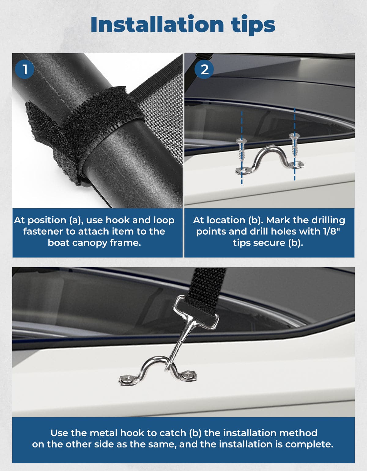 Detachable Mesh Sidewalls for 3 Bow Bimini Tops - Image 3