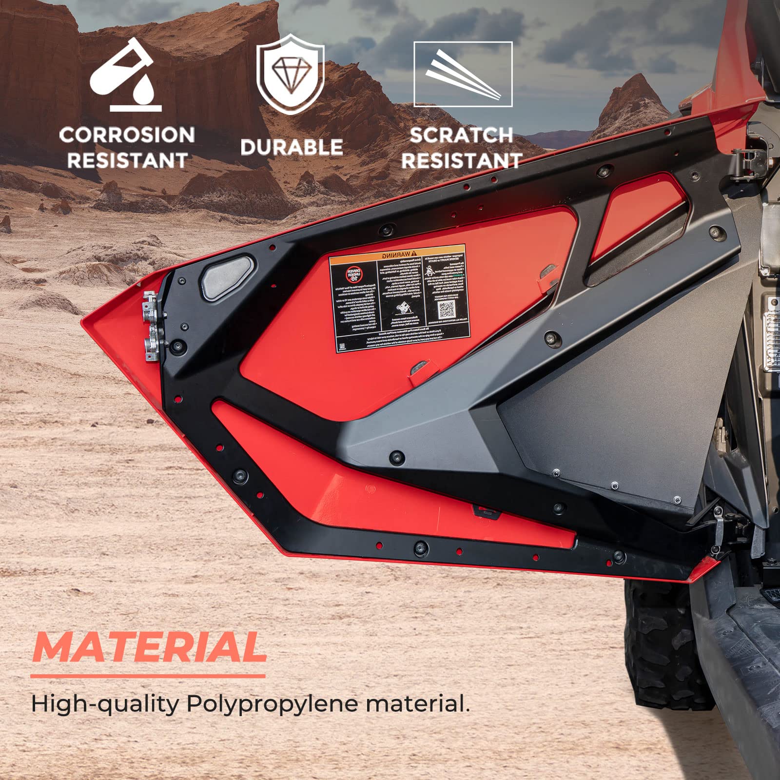 UTV Lower Half Doors Panels for RZR PRO XP/R/Turbo R 2020-2024 - Image 2