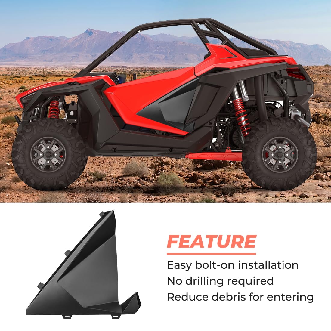 UTV Lower Half Doors Panels for RZR PRO XP/R/Turbo R 2020-2024 - Image 3
