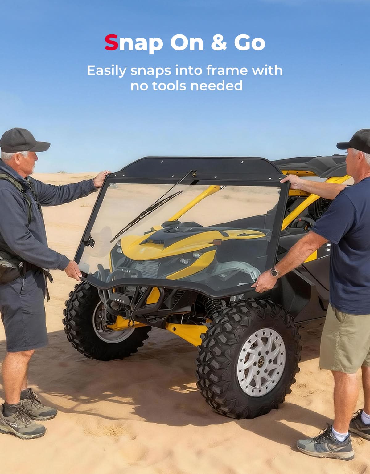 DOT Approved Full Glass Windshield for Can-Am Maverick R / RS / Max 2024–2026 with Wiper - Image 5