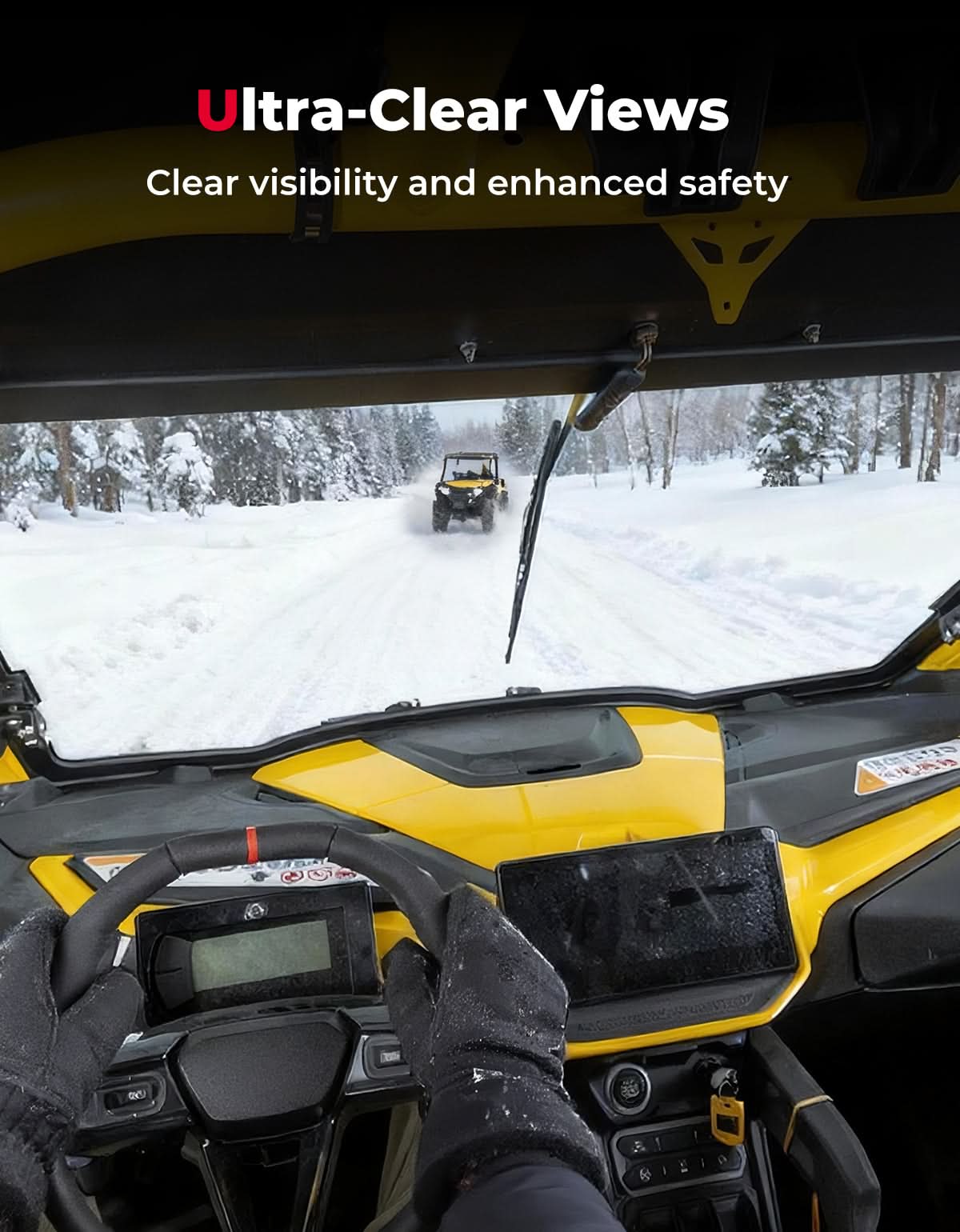 DOT Approved Full Glass Windshield for Can-Am Maverick R / RS / Max 2024–2026 with Wiper - Image 7
