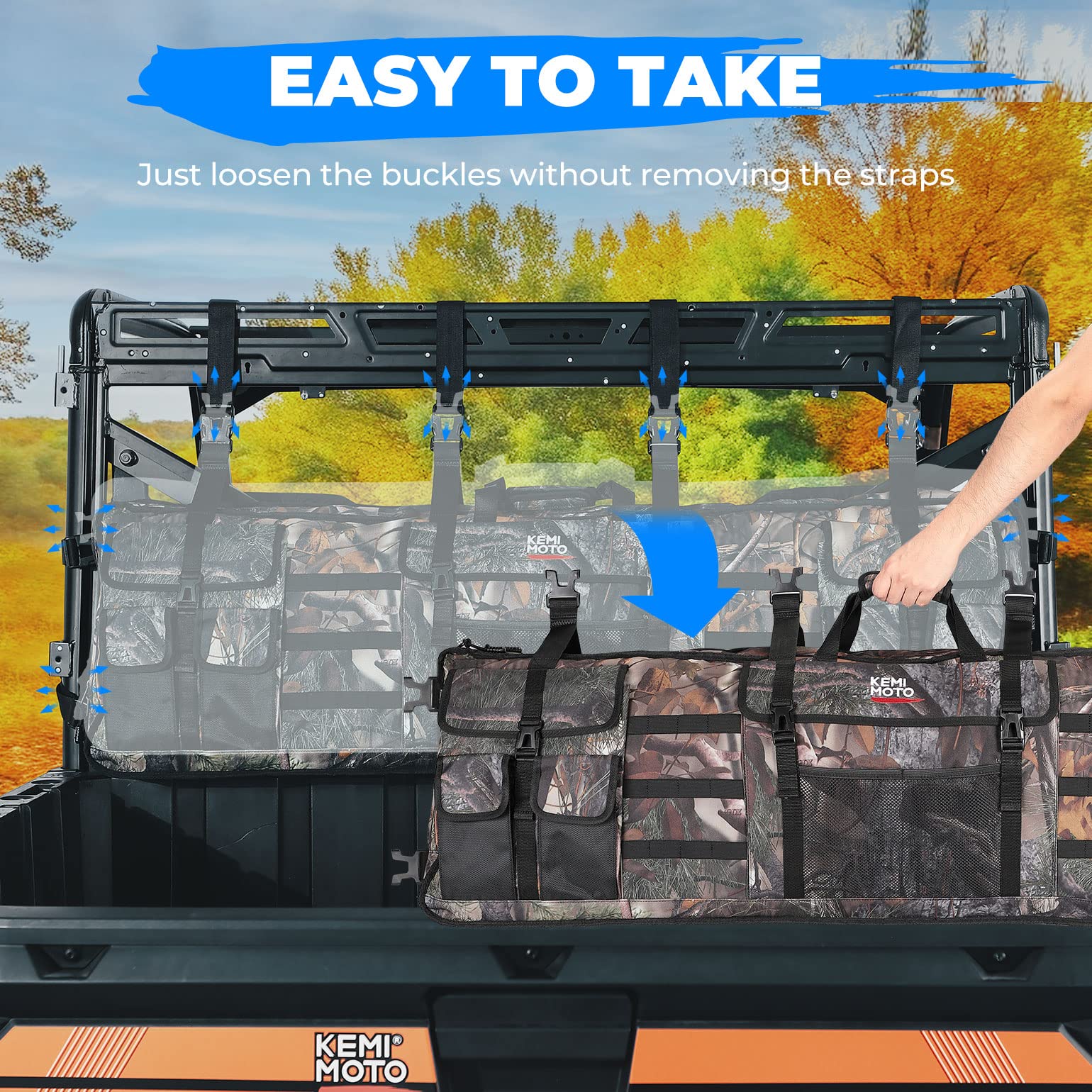 UTV Double Gun Holder Tool Rack for Hunting Gear - Image 3