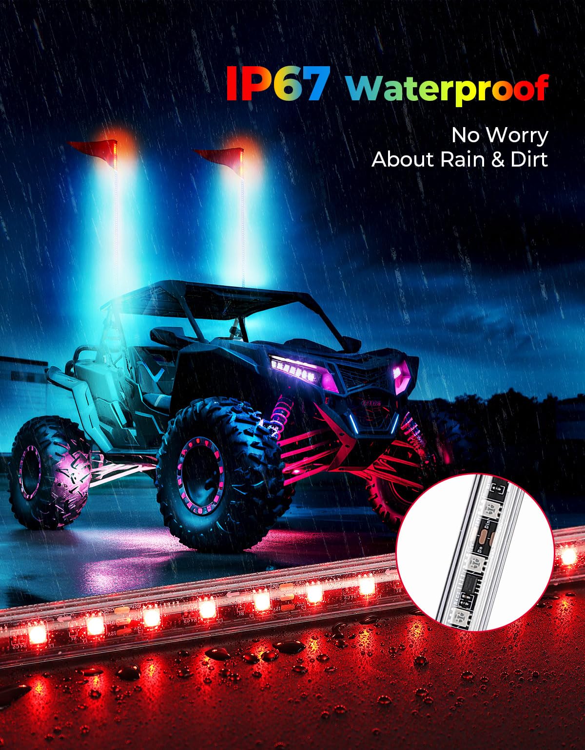 DRL Signal Light & Whip Lights For Can-Am Defender - Image 8