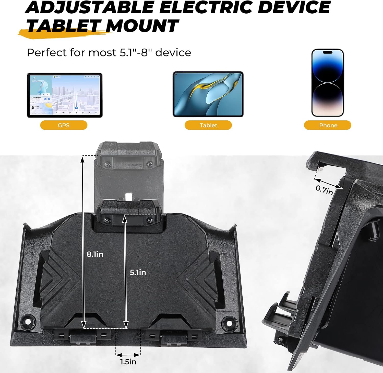 Electric Device GPS Mount Storage Box for 2019-2023 Polaris RZR XP 1000 XP Turbo - Image 2
