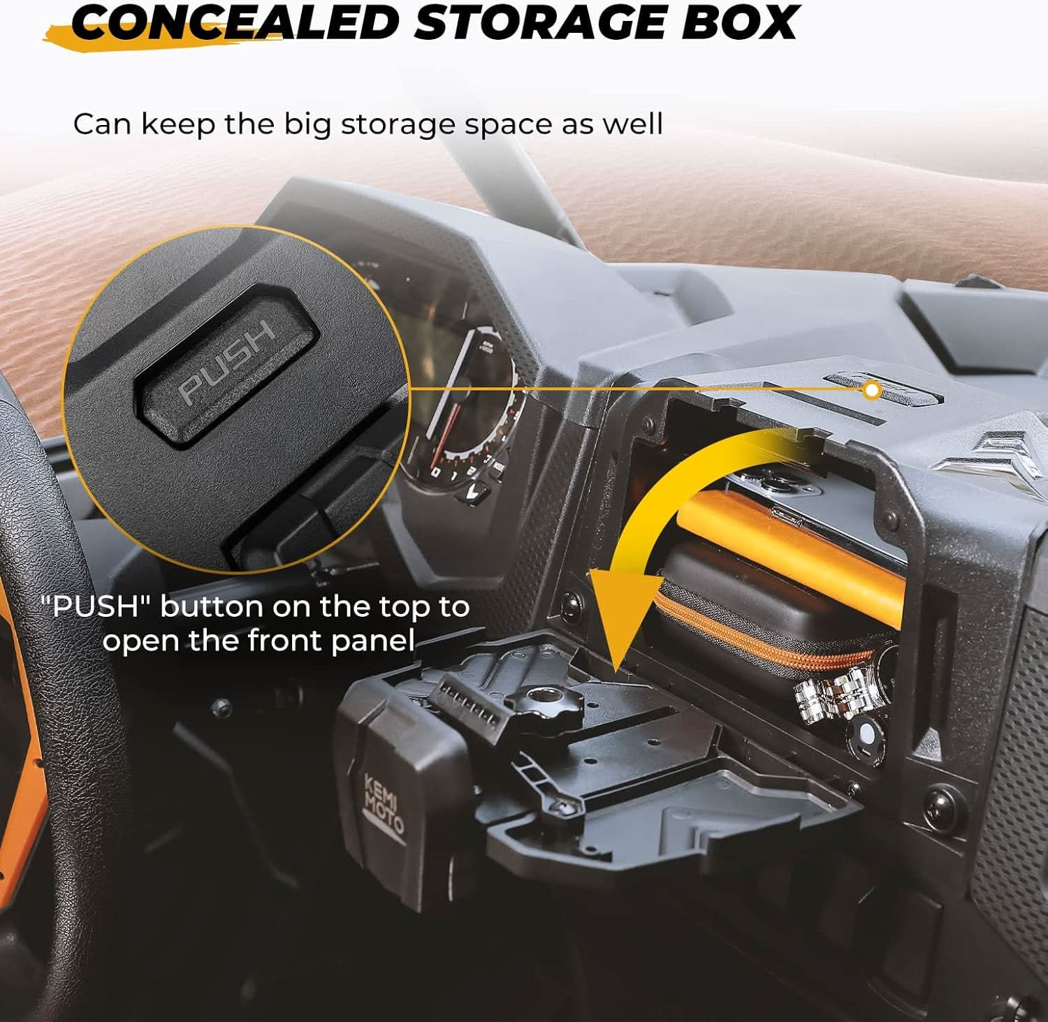 Electric Device GPS Mount Storage Box for 2019-2023 Polaris RZR XP 1000 XP Turbo - Image 3