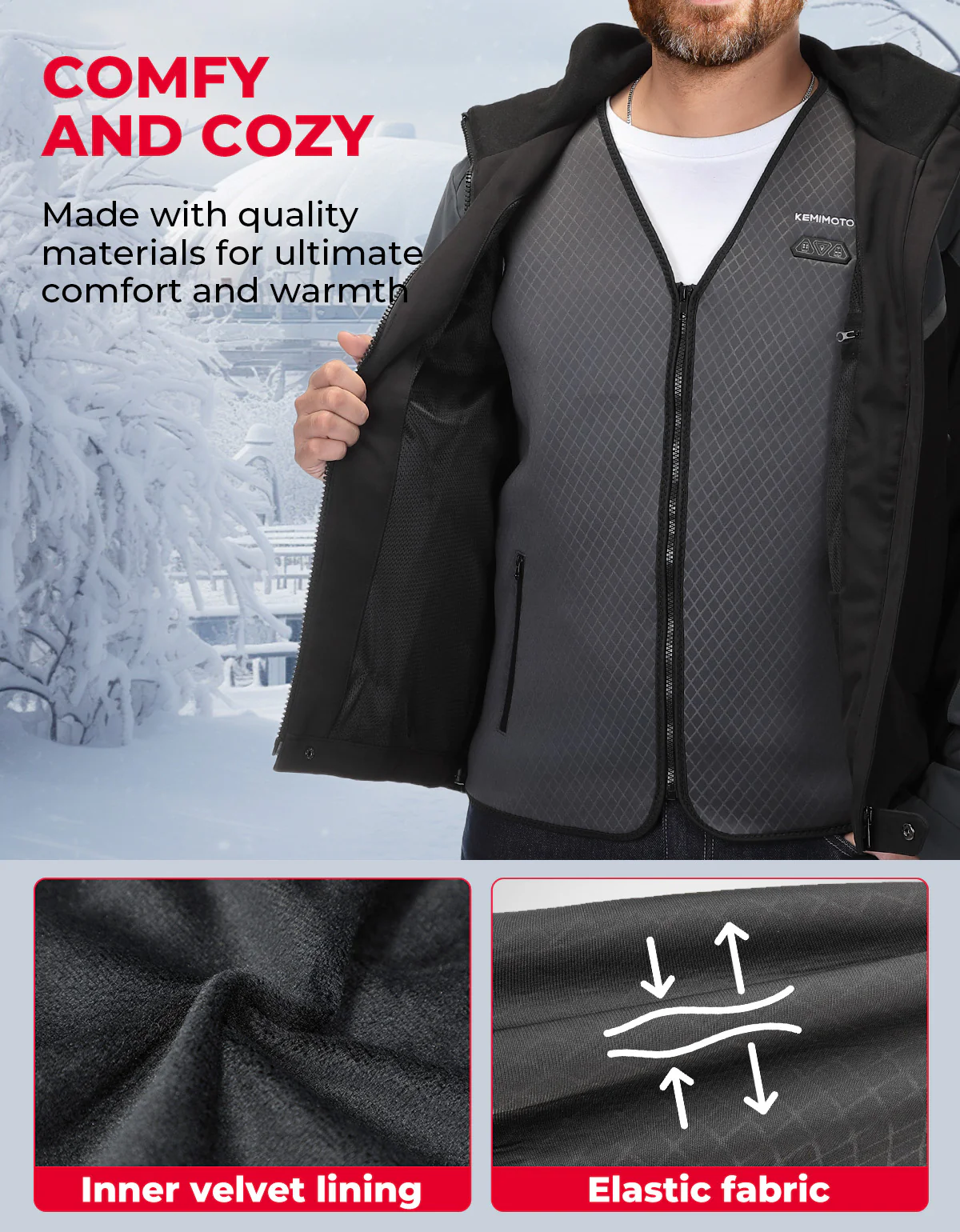 Men’s Heated Vest – Electric Warming Vest for Hunting & Winter Sports (No Battery) - Image 11