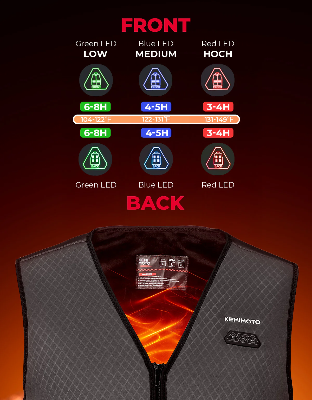 Men’s Heated Vest – Electric Warming Vest for Hunting & Winter Sports (No Battery) - Image 16