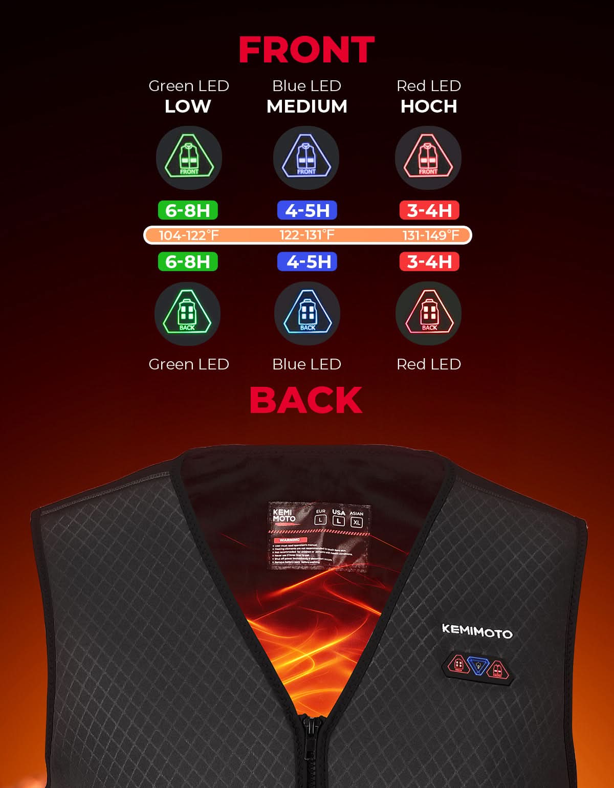 Men’s Heated Vest – Electric Warming Vest for Hunting & Winter Sports (No Battery) - Image 8
