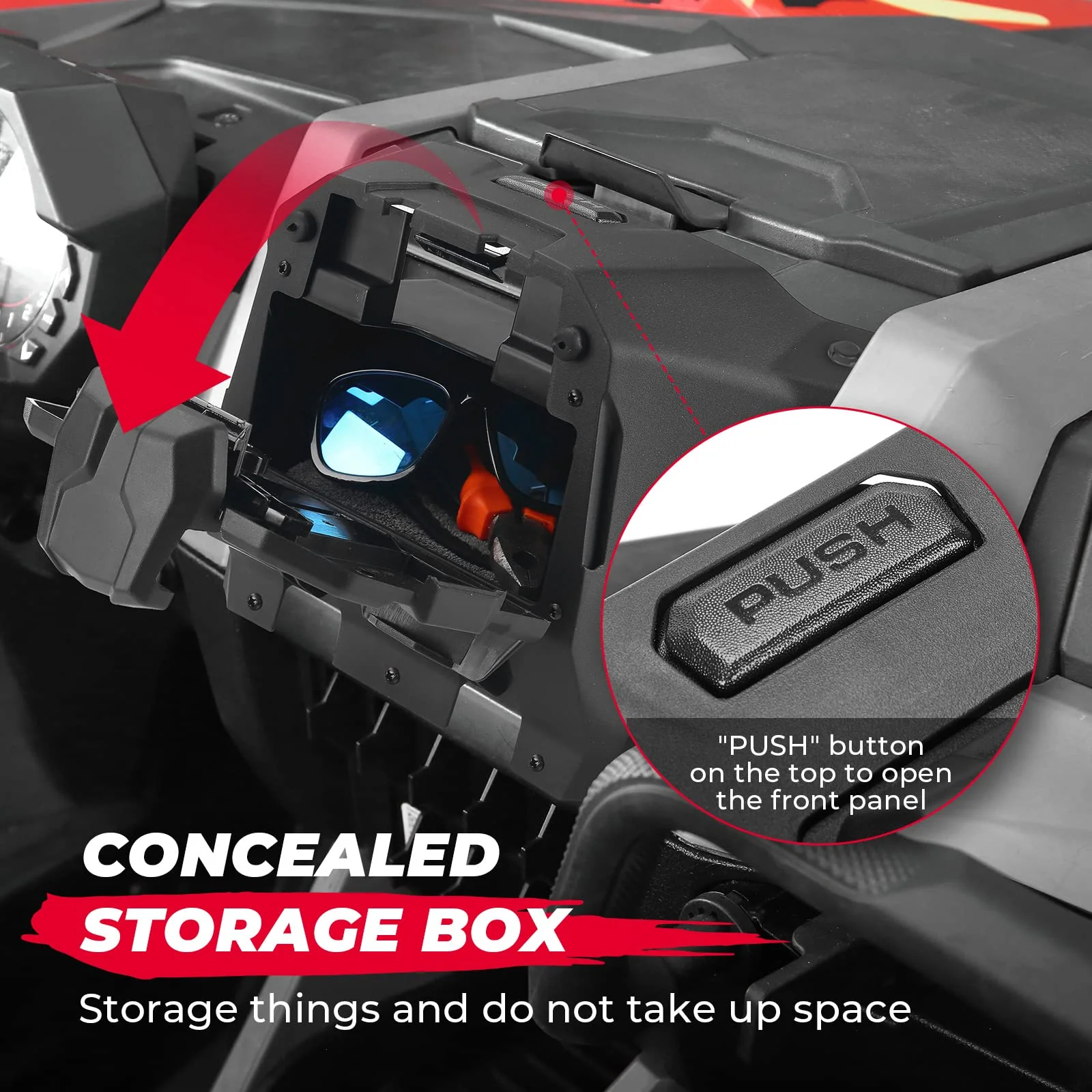 Tablet Holder With Storage Box for Polaris RZR PRO XP/ TURBO - Image 3