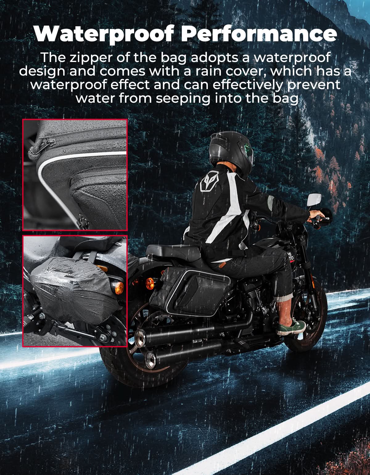 Expandable Saddlebags For Motorcycle Cruiser - Image 5