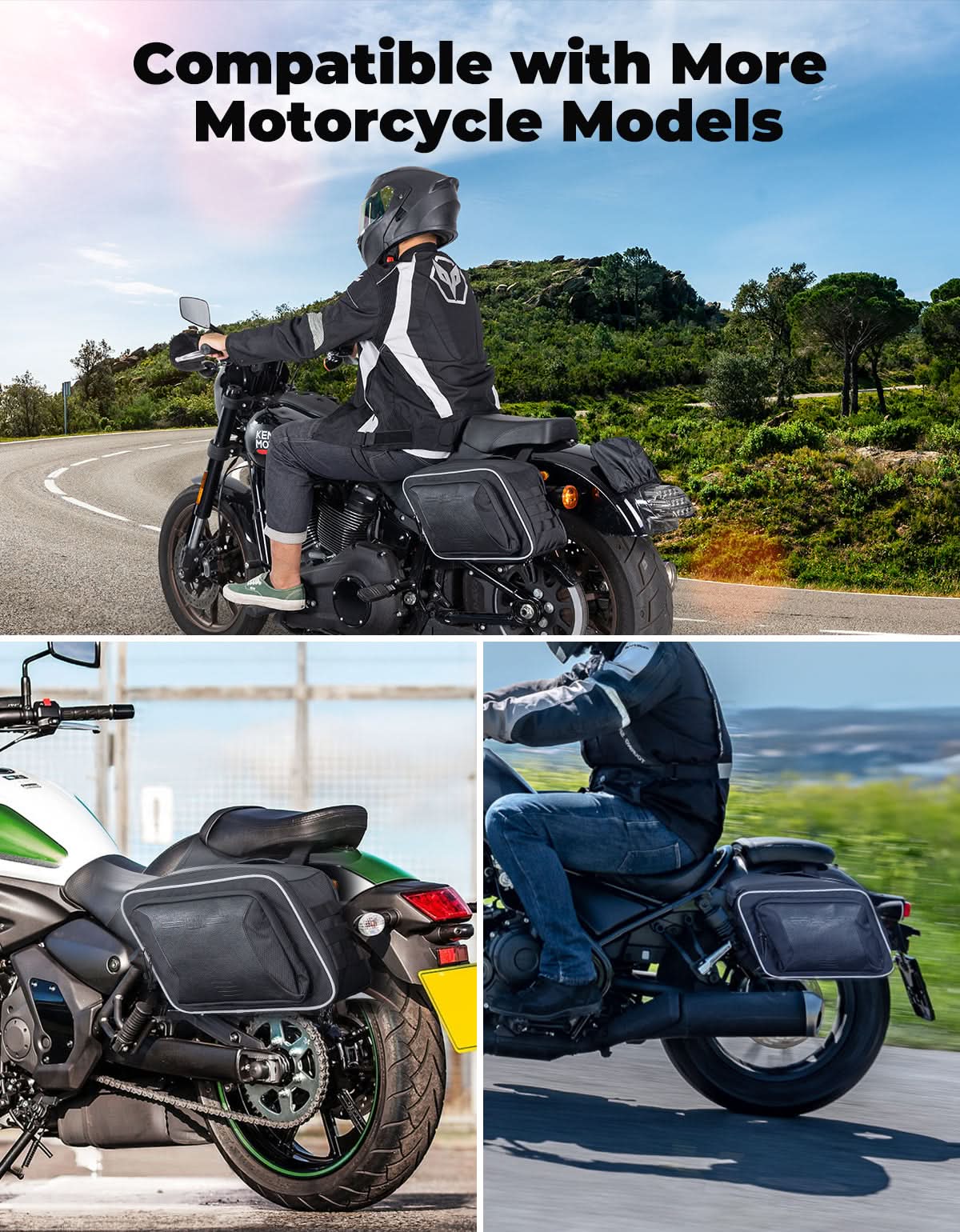 Expandable Saddlebags For Motorcycle Cruiser - Image 7