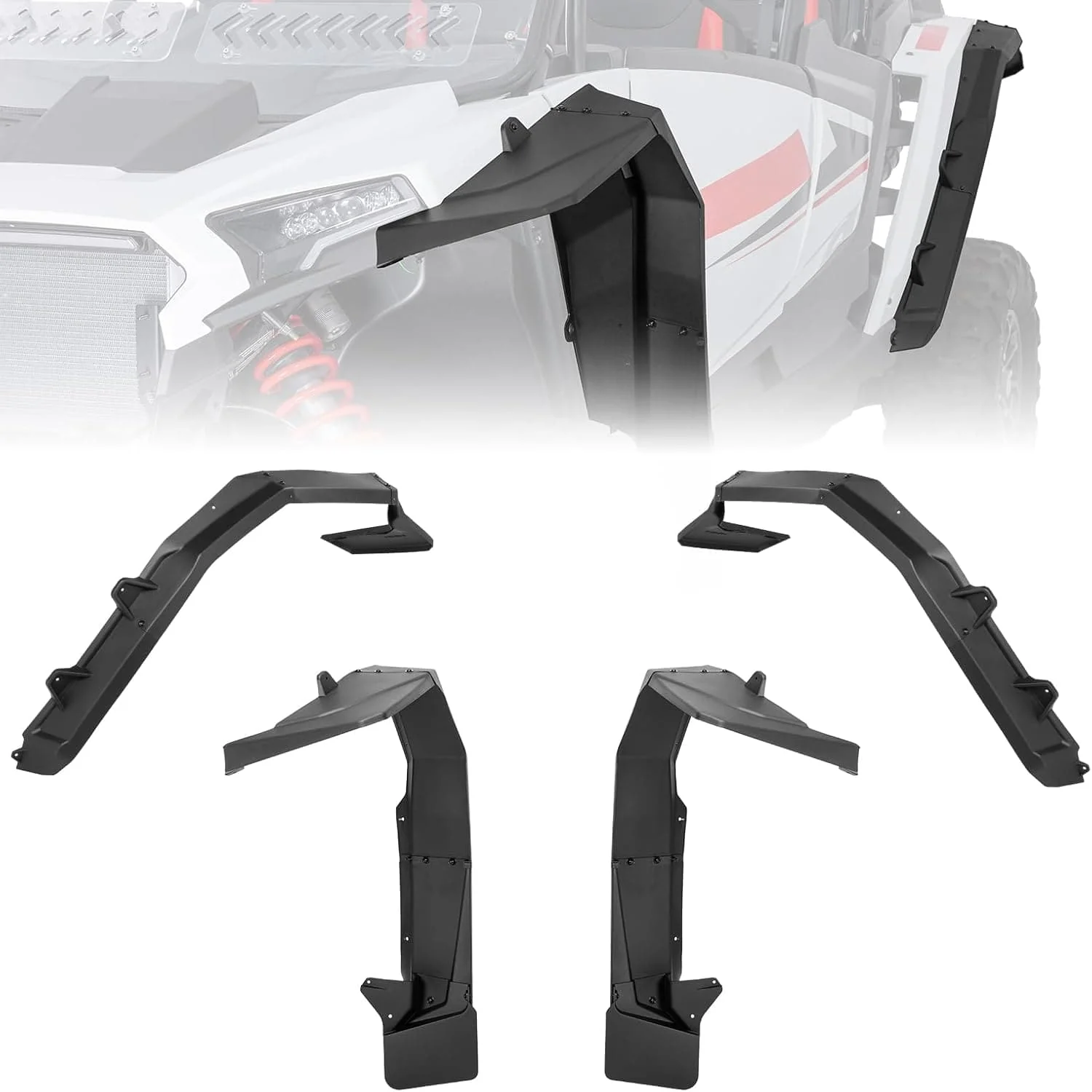 Fender Flares 8.5" Extended Mud Flaps for 2024-2026 Polaris RZR XP 4 1000 (4PCS) - Image 7