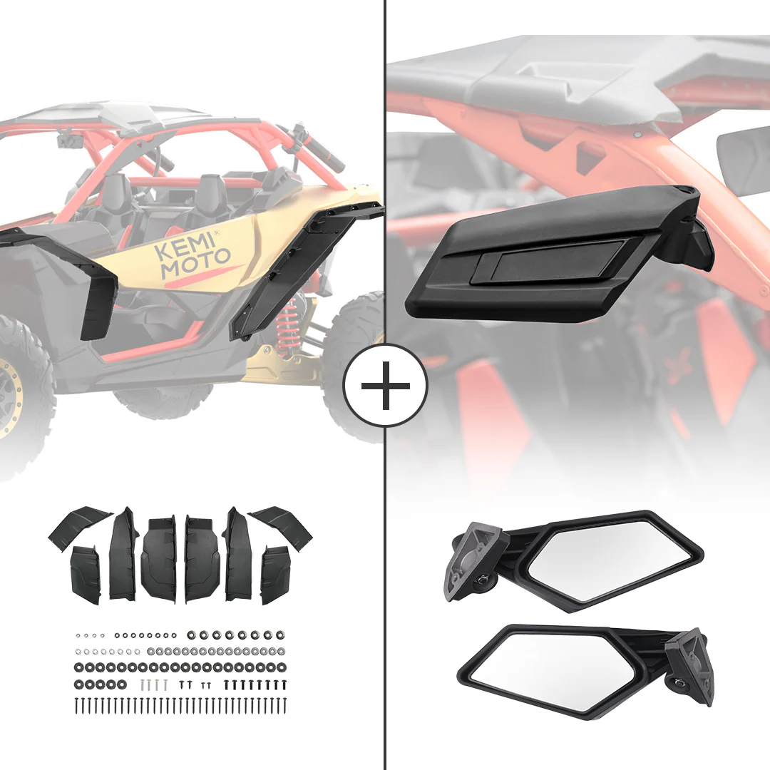Extended Fender Flares & Side Mirrors for Can-Am Maverick X3 - Image 13