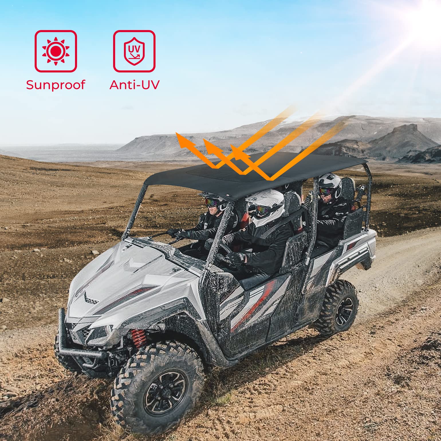 Fabric Soft Roof For Yamaha Wolverine X4/SE (2018-2020) - Image 3