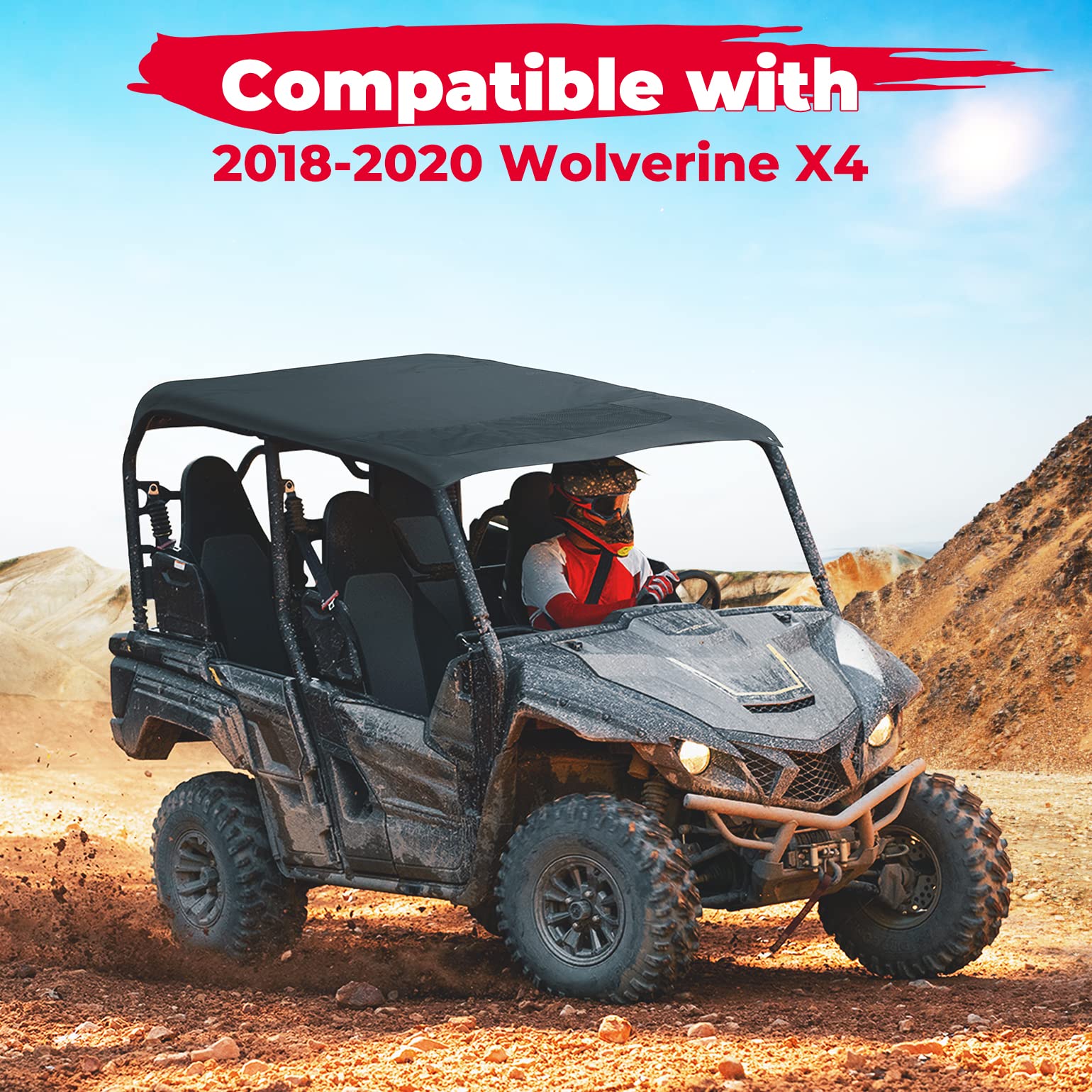 Fabric Soft Roof For Yamaha Wolverine X4/SE (2018-2020) - Image 6