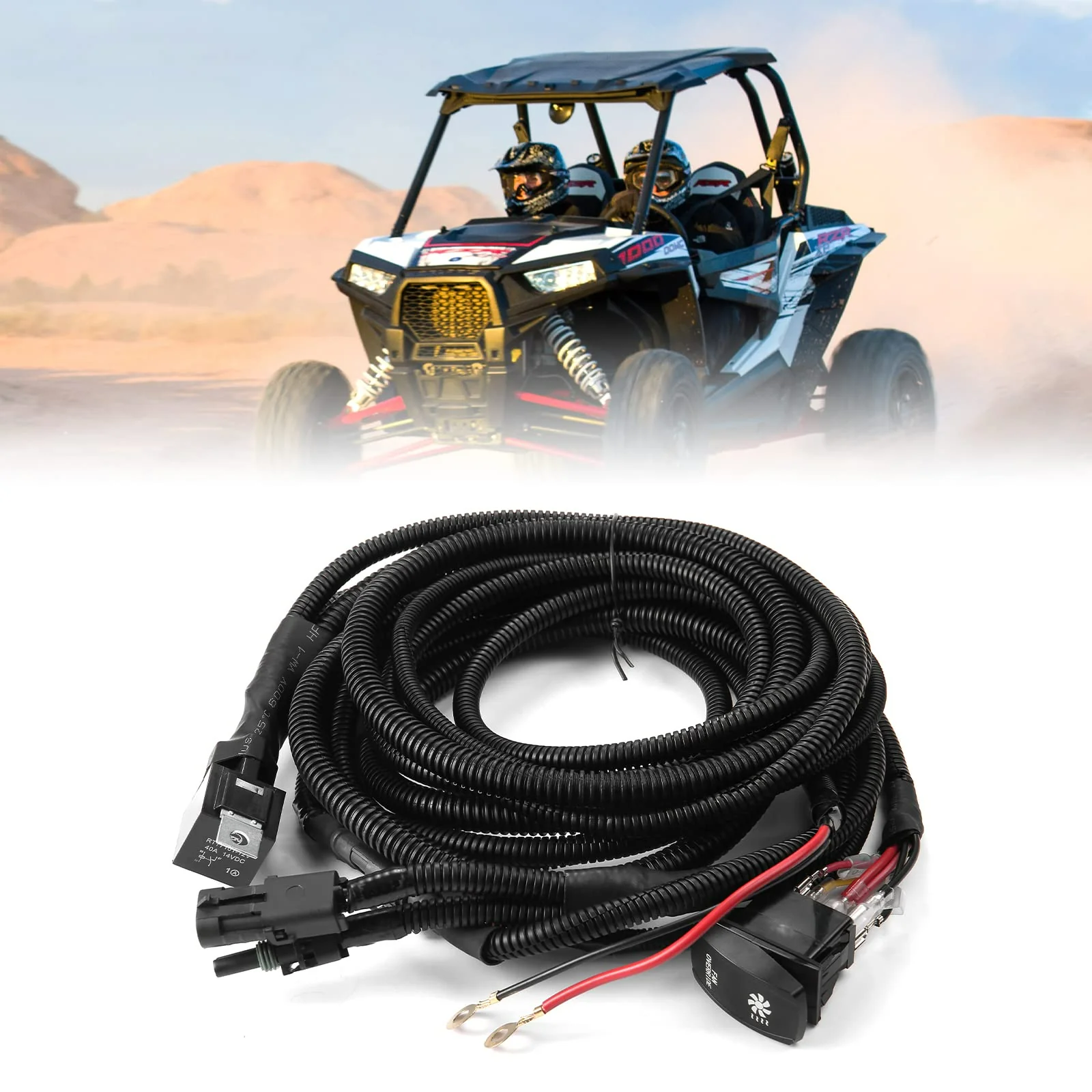 ATV/UTV Fan Override Switch Kit  with Relay For Polaris, Can-Am - Image 8