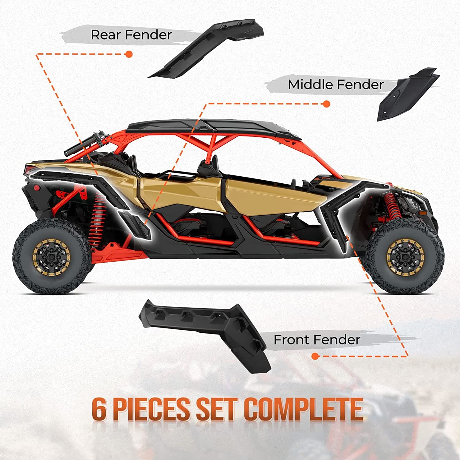 Fender flares & Side mirrors & Door bags for Can-am Maverick X3 / X3 MAX - Image 6