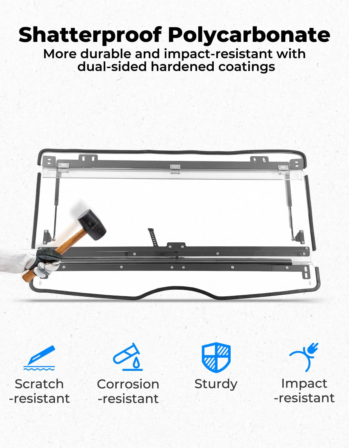 3-in-1 Flip Front Windshield for 2020+ Tracker 800SX - Image 6