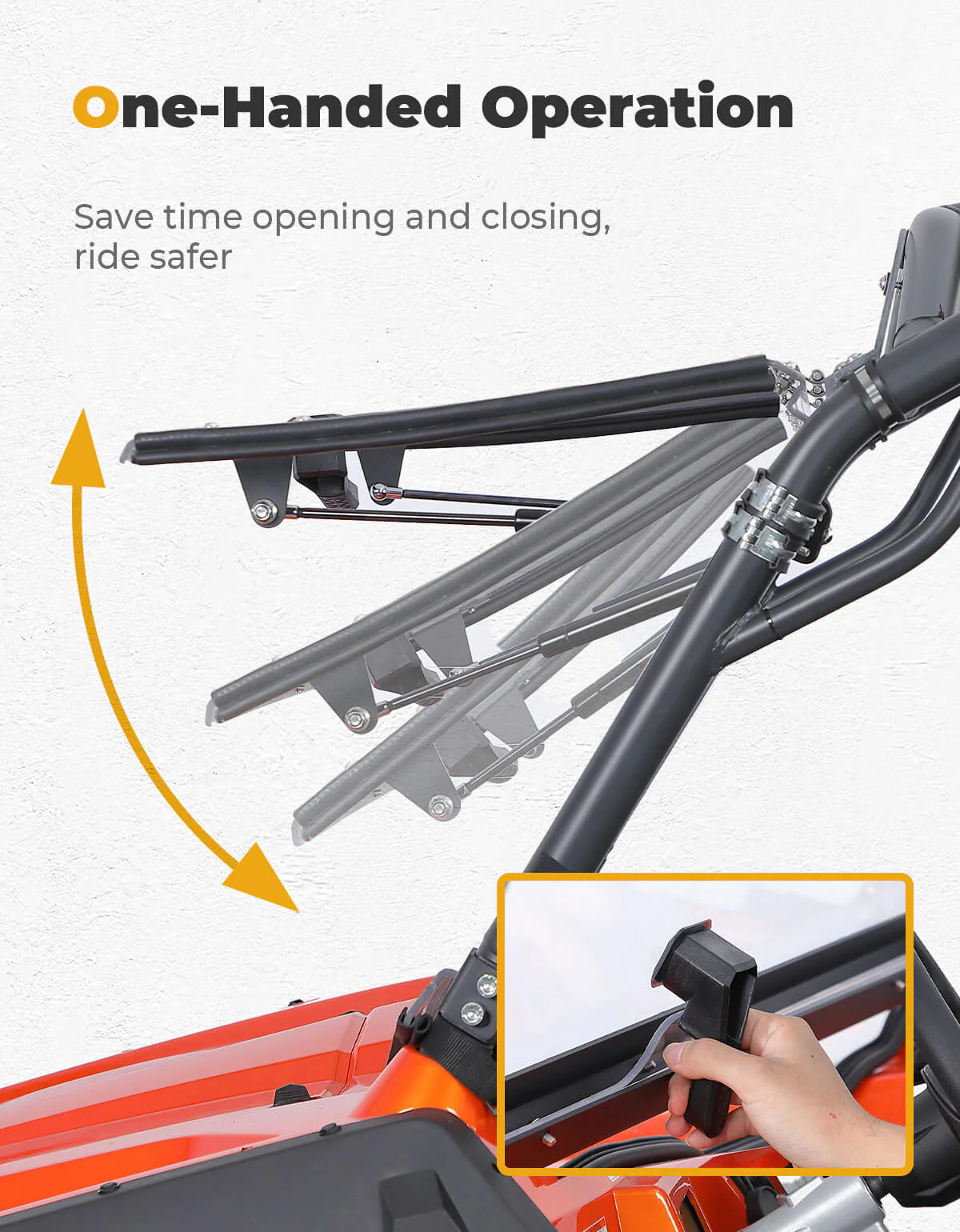 Flip Up Windshield for CFMOTO ZFORCE 500 | 800 | 1000 - Image 5