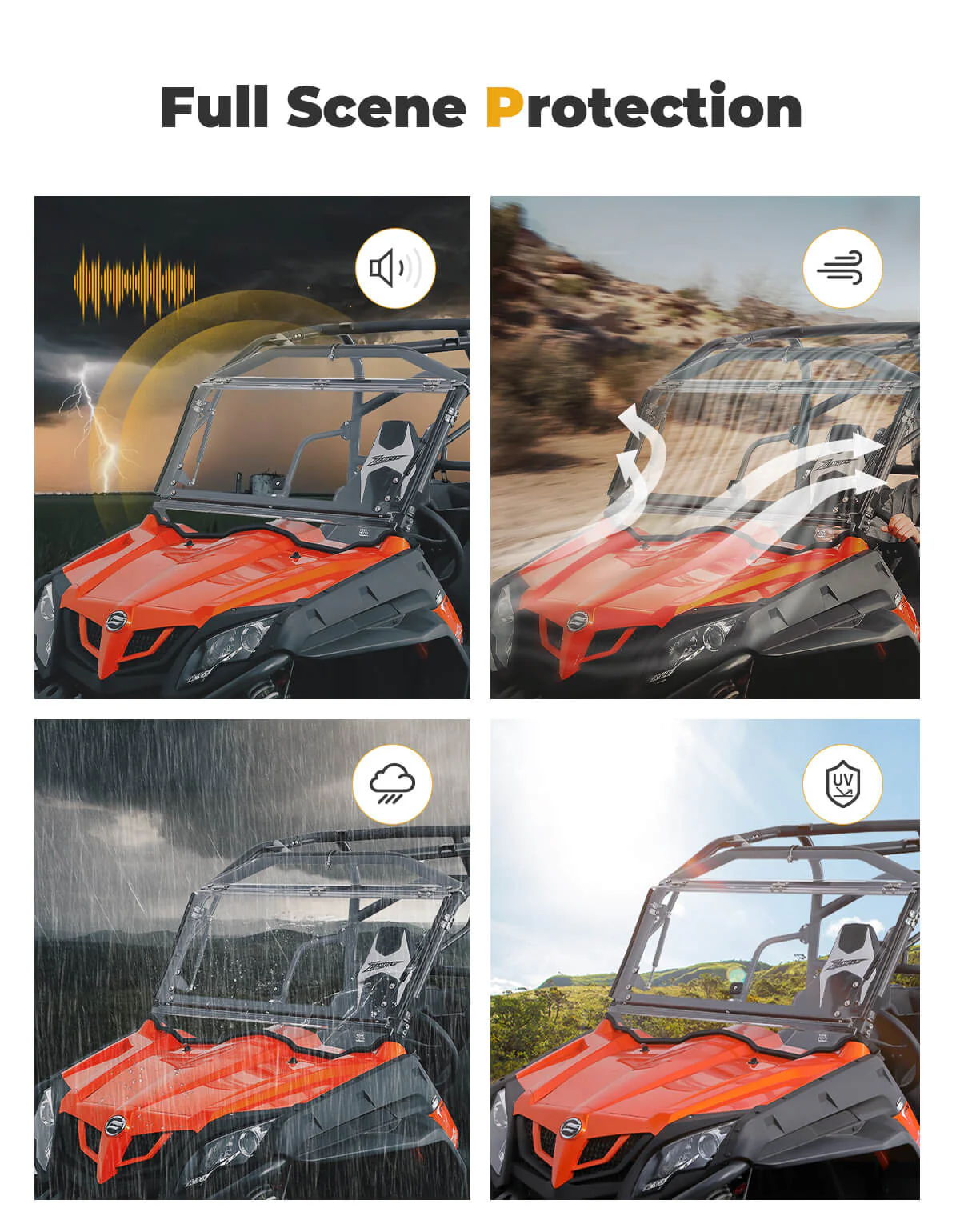 Flip Up Windshield for CFMOTO ZFORCE 500 | 800 | 1000 - Image 6