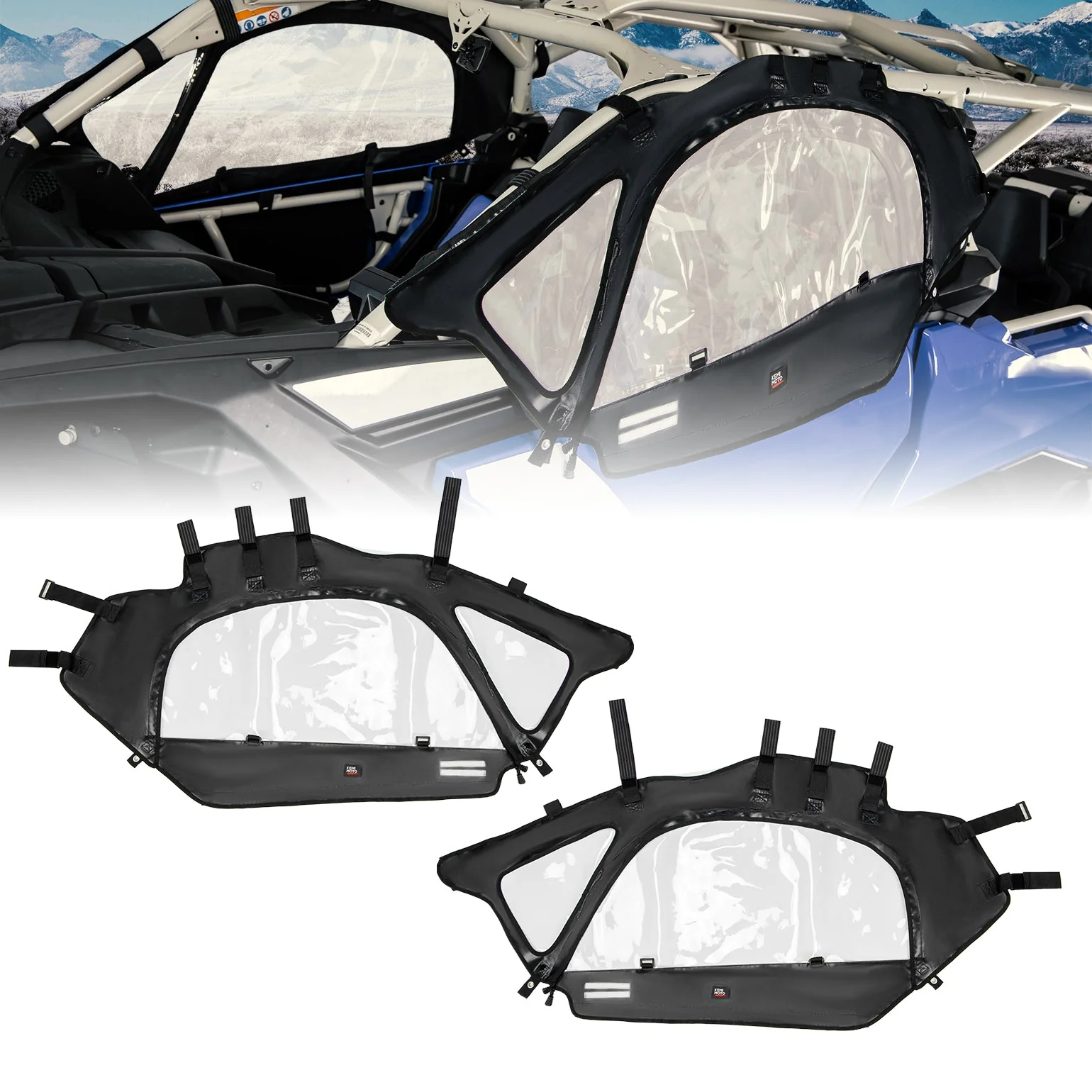 Flip Windshield and Soft Cab Enclosures for 2017+ Can Am Maverick X3 - Image 3