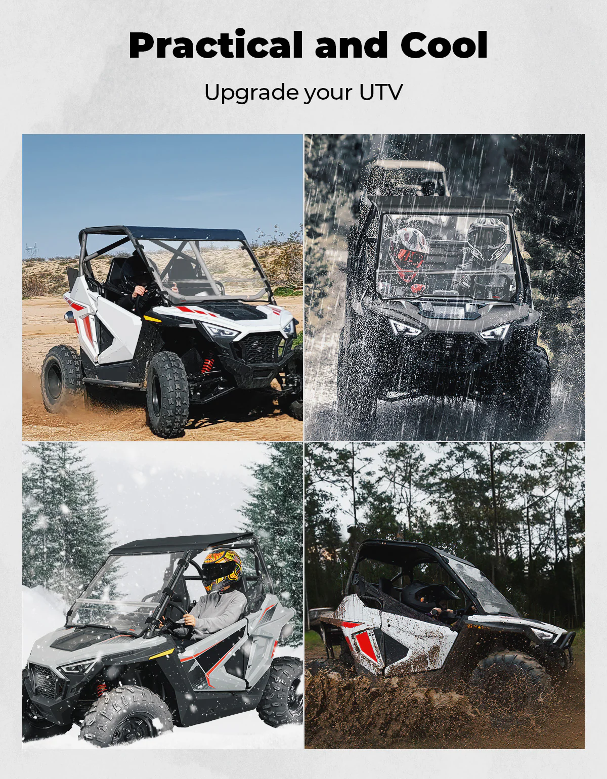 Fild up Windshield for Polaris RZR 200 2022-2026 - Image 6