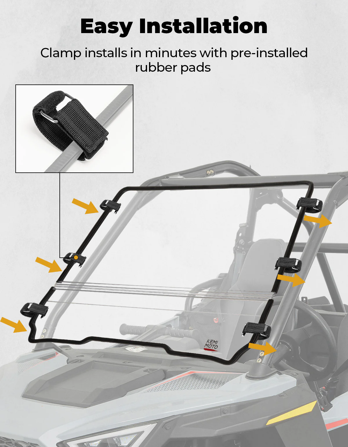 Fild up Windshield for Polaris RZR 200 2022-2026 - Image 7