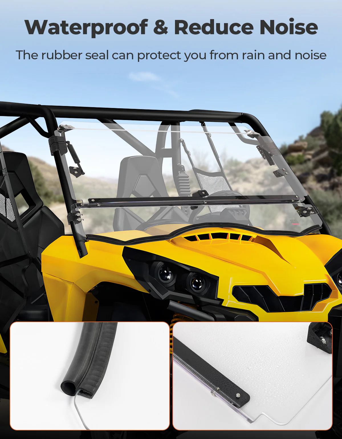 Flip Windshield for Can-Am Commander 800 / 1000 2011-2020 - Image 5