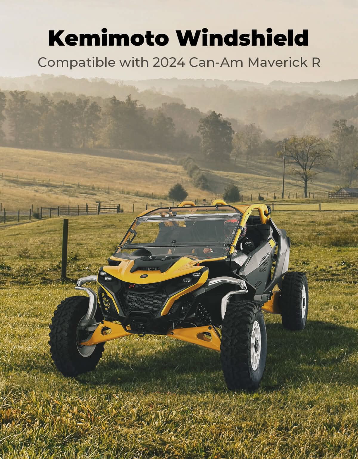 Flip Windshield Scratch Resistant for Can-Am Maverick R 2024+ - Image 7