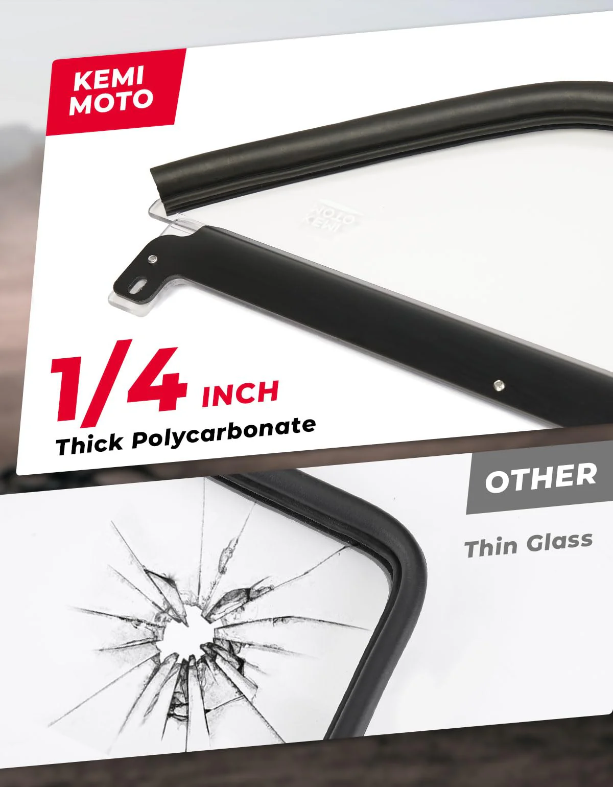 Scratch Resistant PC Flip Windshield for Can Am Maverick X3 - Image 2