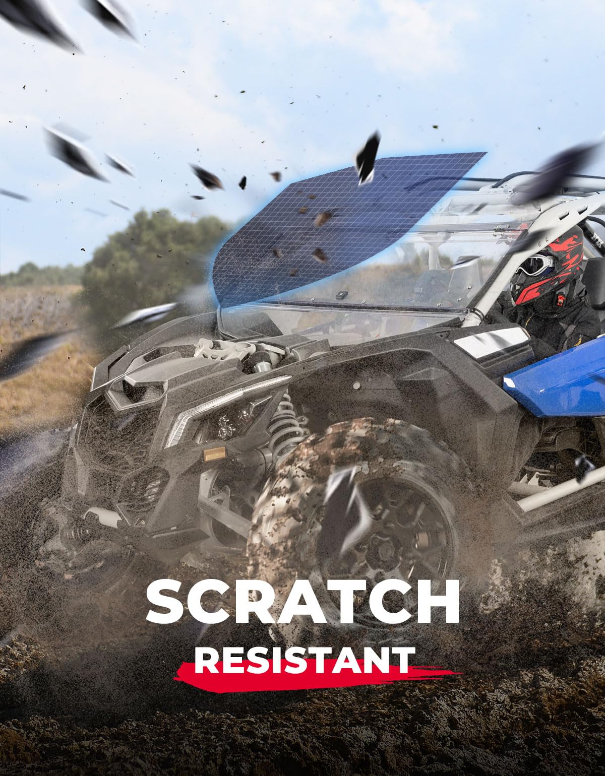 Scratch Resistant PC Flip Windshield for Can Am Maverick X3 - Image 4