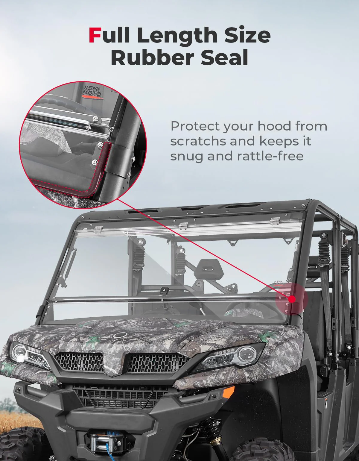 2-IN-1 Flip Windshield for CFMOTO UForce 1000 / 1000XL - Image 4