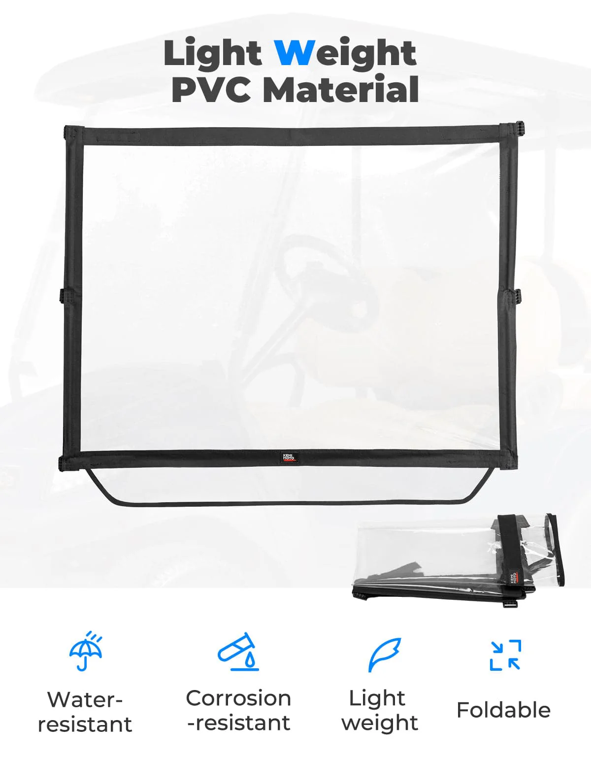 Foldable Golf Cart Windshield for EZGO RXV - Image 4