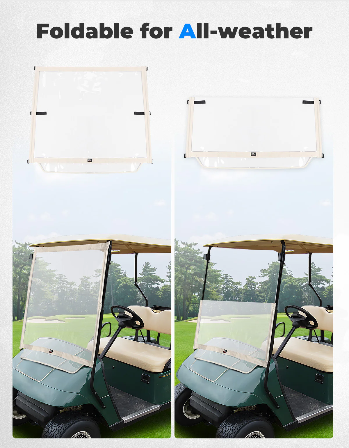 Foldable Golf Cart Windshield for EZGO TXT 1994-2013 - Image 8