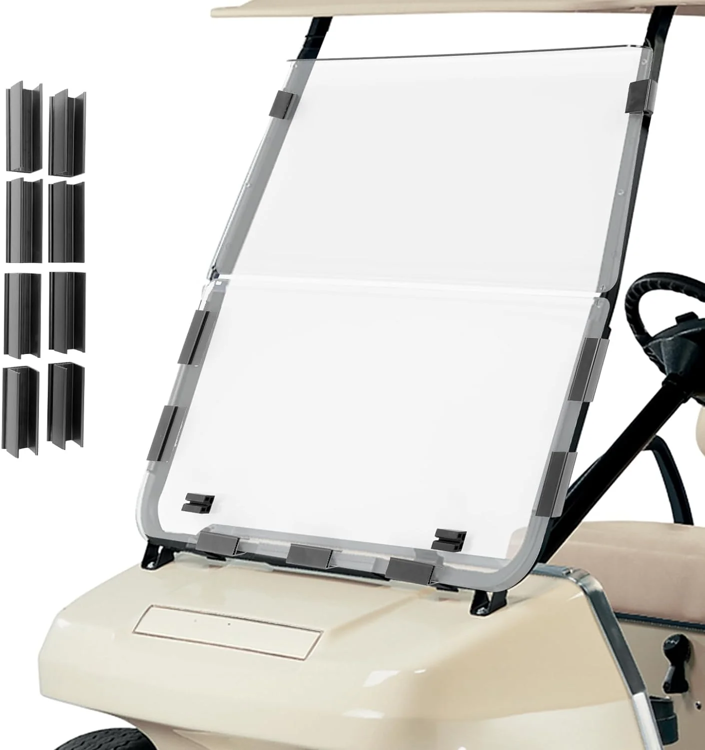 Clear Foldable Golf Cart Windshield for Club Car DS 2000+ - Image 9