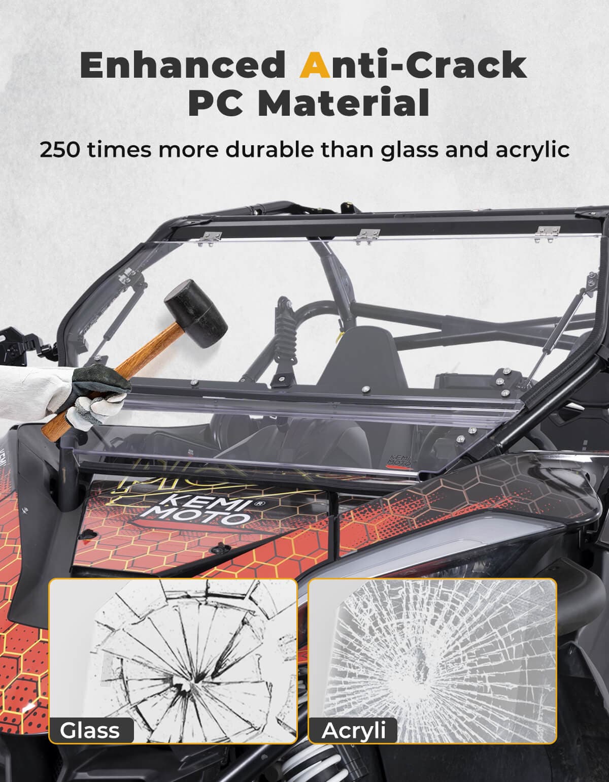Folding 2-in-1 Flip Windshield for CFMOTO ZForce 950 - Image 6